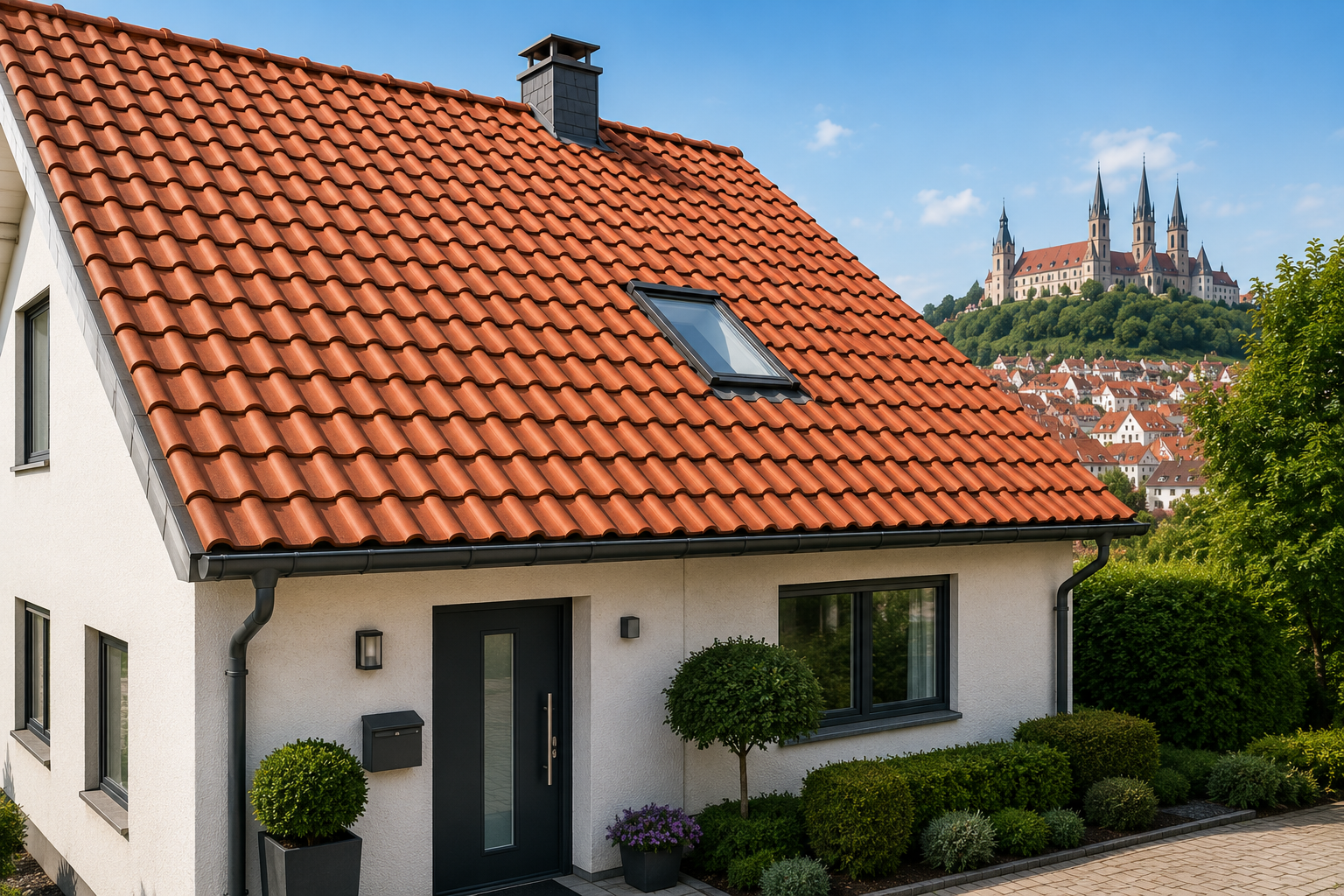 Gepflegtes Einfamilienhaus in Würzburg nach Dachreinigung und Dachimprägnierung